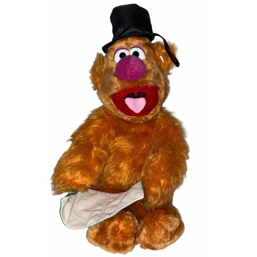 Muppets Plush Fozzie Bear Stuffed Animal Jim Henson 16” Wacka Wacka Christmas